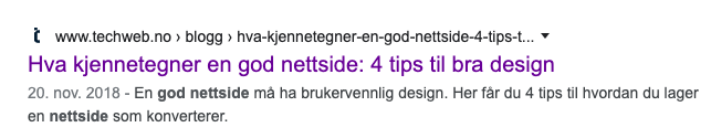 Title tag: Hva kjennetegner en god nettside