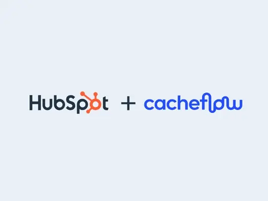 bilde av hubspot og cacheflow logoer